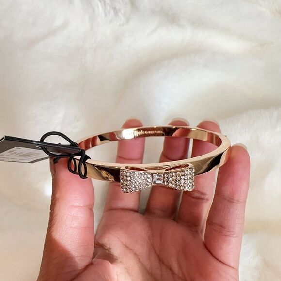 NWT Kate Spade Ready Set Bow Pave Bow Bangle - Picture 4 of 6